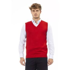 Alpha Studio Red VNeck Vest AL23582 Men Red Vests